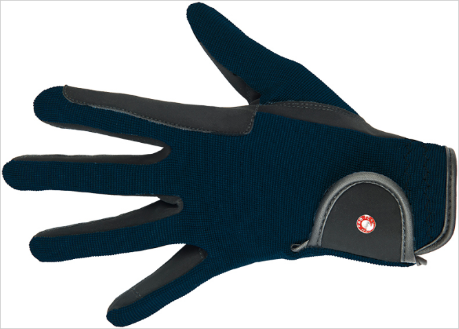 hkm rękawiczki jeździeckie nubuk czarne