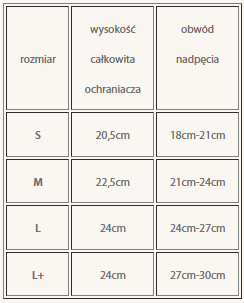 tabela rozmiarów Zandona dresaż przód.PNG