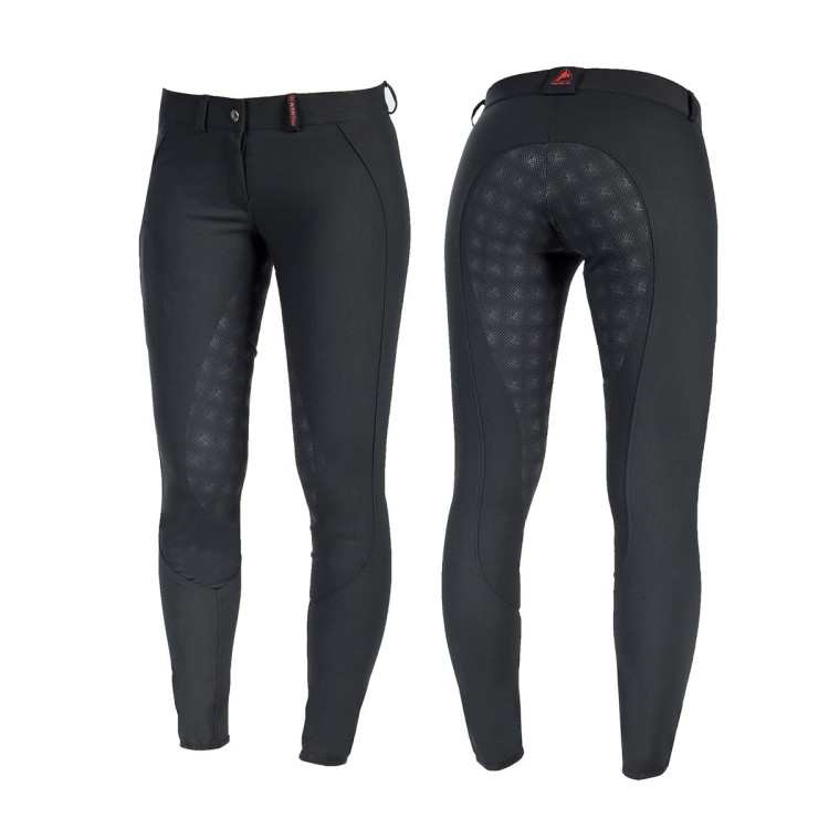 bryczesy damskie z silikonowym lejem horze ariela czarne