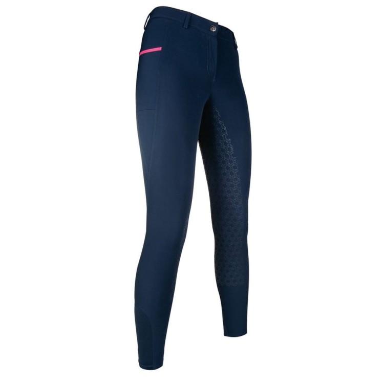 bryczesy z silikonowym lejem Laura Garelli Elemento HKM 11514 granatowe _1.jpg