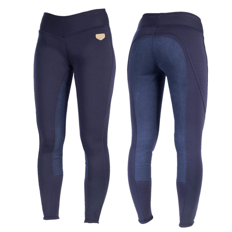 bryczesy damskie horze active zimowe granatowe