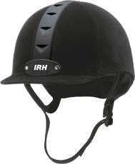 Kask jezdziecki IRH z pasem tytanowym czarny klasyczny