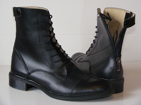 pascuello buty męskie czarne sznurowane z zamkiem