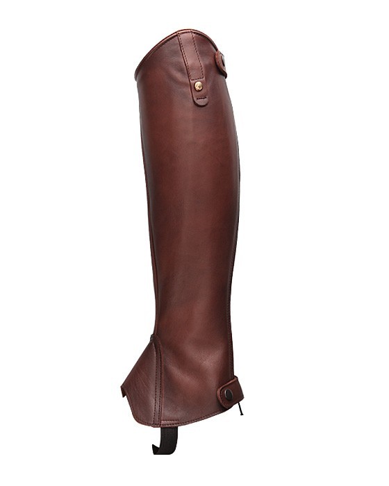 Czapsy z miękkiej skóry Hippica Roma brązowe