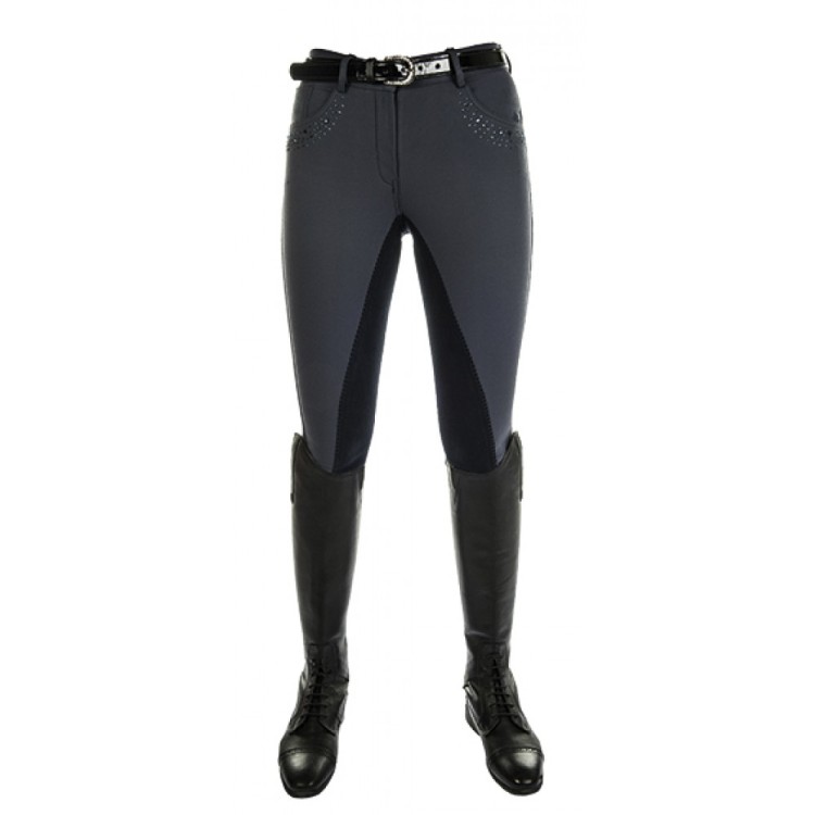 bryczesy hkm damskie seaside crystal białe