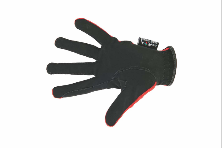 HKM rękawiczki jeździeckie czarne Nubuk