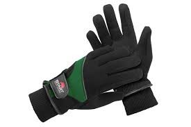 Rękawiczki do jazdy konnej Start Winter czarno-zielone